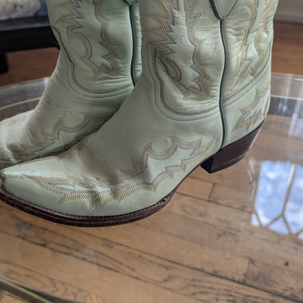 Old Gringo Light Green Heeled Boots